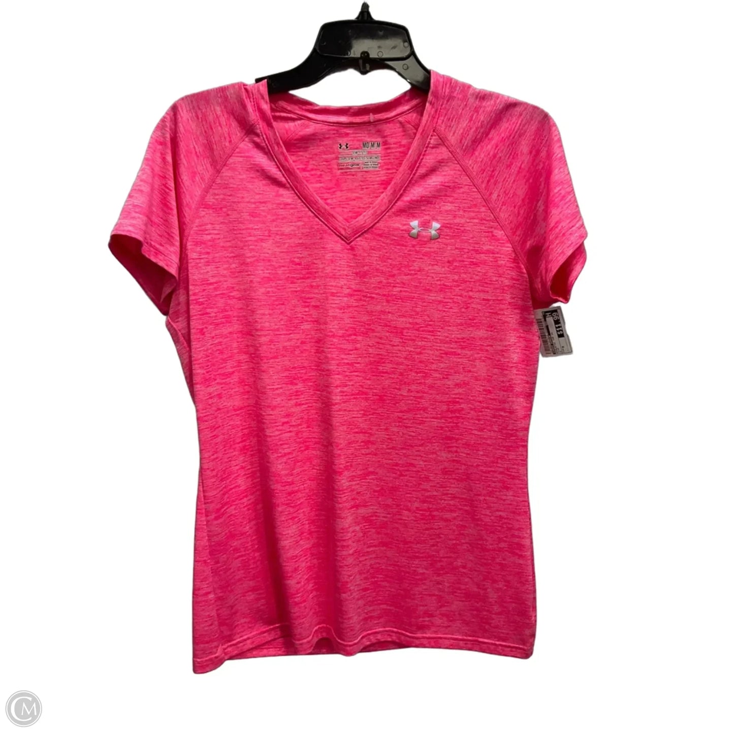 Athletic Top Short Sleeve By Under Armour In Pink, Size: M