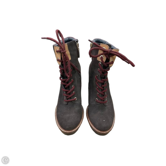 Boots Ankle Heels By Tommy Hilfiger In Brown, Size: 6.5