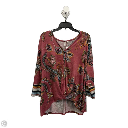 Top 3/4 Sleeve By C Est. 1946 In Multi-colored, Size: Xl