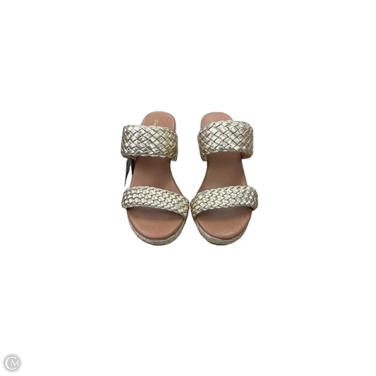 Sandals Heels Wedge By Tommy Bahama In Gold, Size: 8