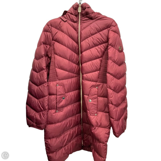Coat Puffer & Quilted By Michael By Michael Kors In Red, Size: L