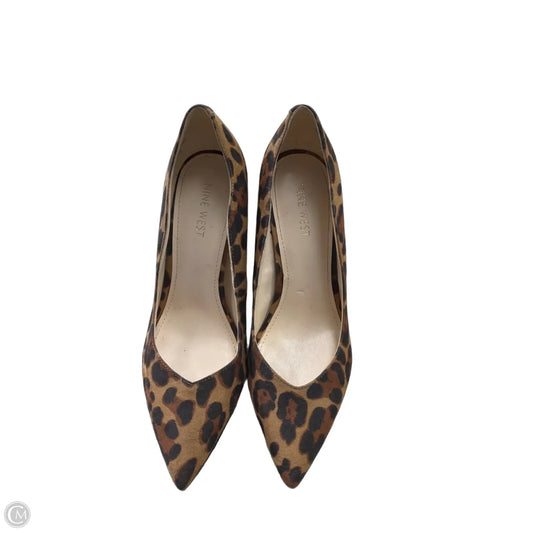 Shoes Heels Block By Nine West In Animal Print, Size: 7.5