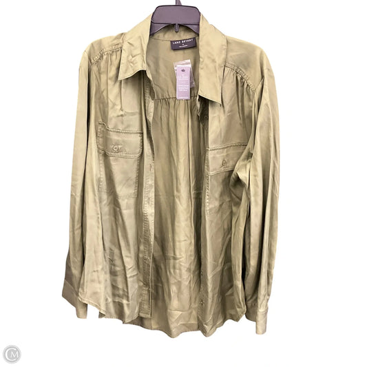 Blouse Long Sleeve By Lane Bryant In Green, Size: 2x