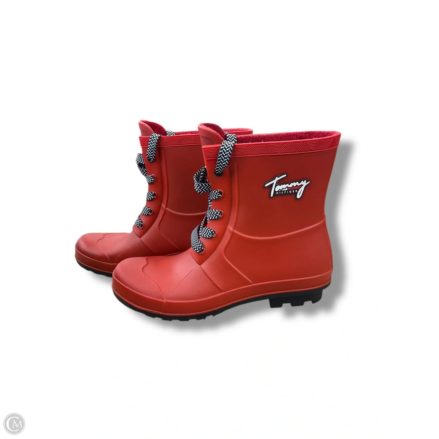 Boots Mid-calf Flats By Tommy Hilfiger In Orange, Size: 11