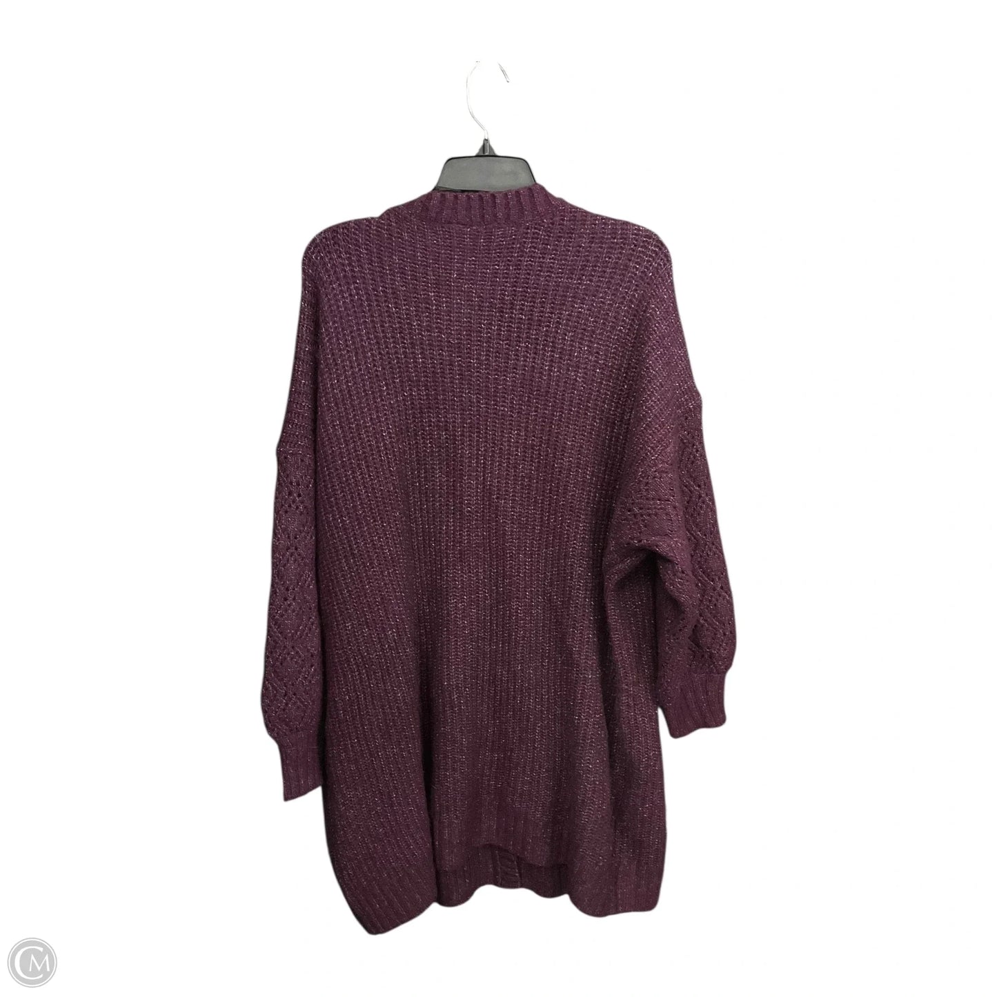 Sweater Cardigan By Torrid In Purple, Size: 3x