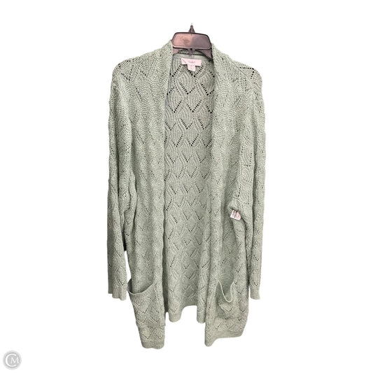 Cardigan By Cj Banks In Green, Size: 3x