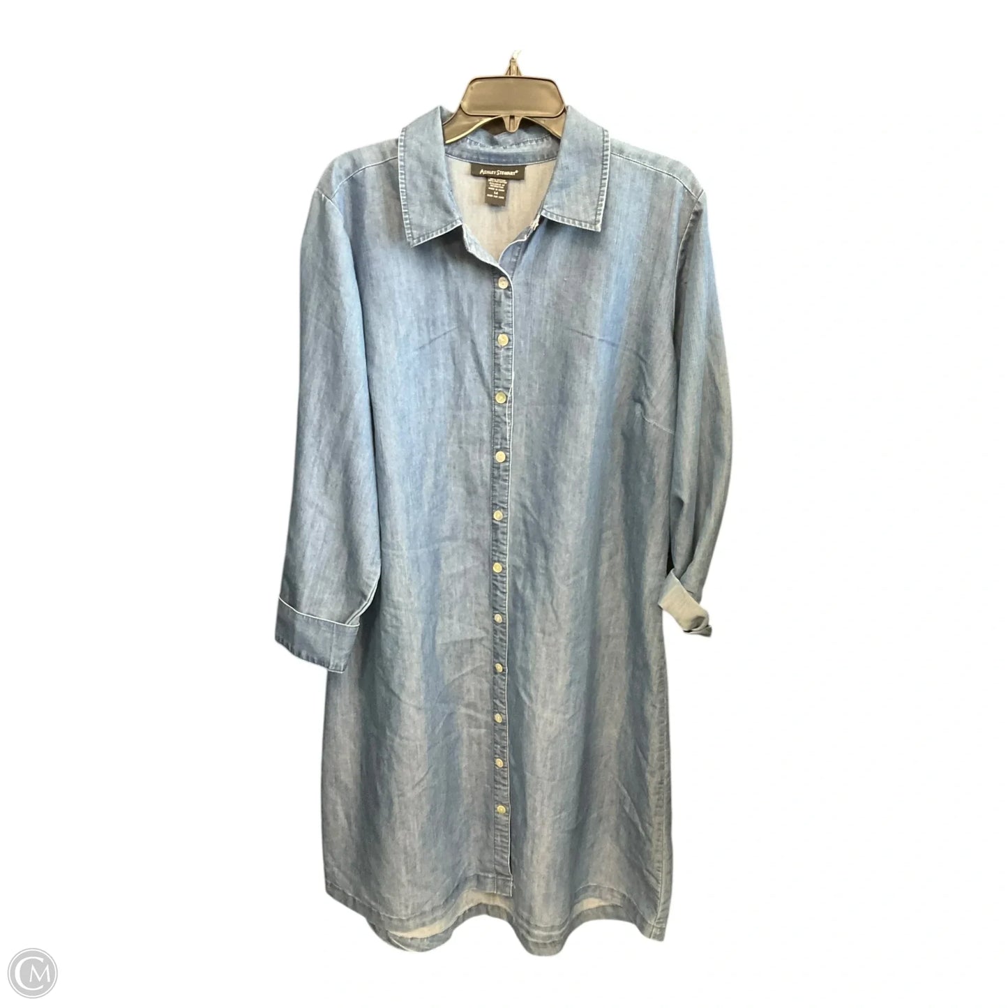 Dress Casual Maxi By Ashley Stewart In Blue Denim, Size: Xl