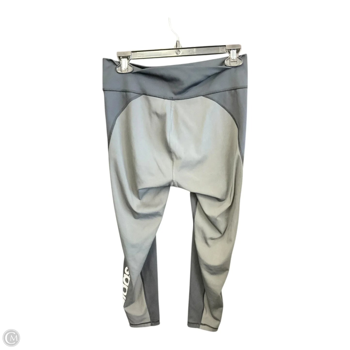 Athletic Leggings By Adidas In Grey, Size: L