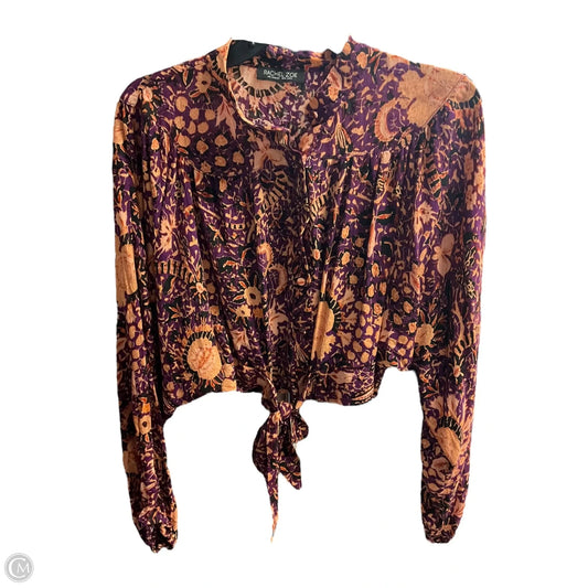 Blouse Long Sleeve By Rachel Zoe In Floral Print, Size: M
