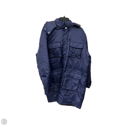 Coat Puffer & Quilted By Brooks Brothers In Blue, Size: Xxl