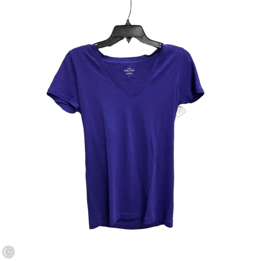 Top Short Sleeve Basic By J. Crew In Purple, Size: S