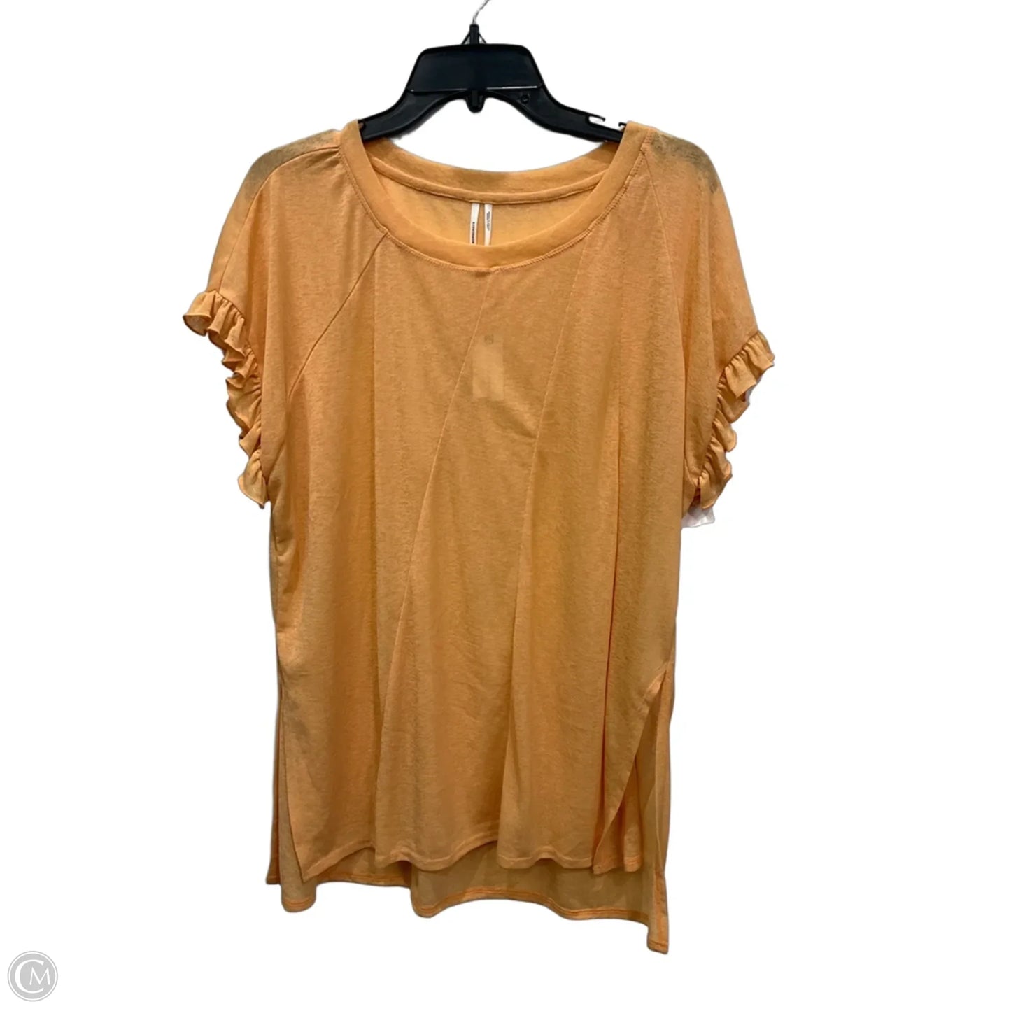 Top Short Sleeve By Anthropologie In Orange, Size: M