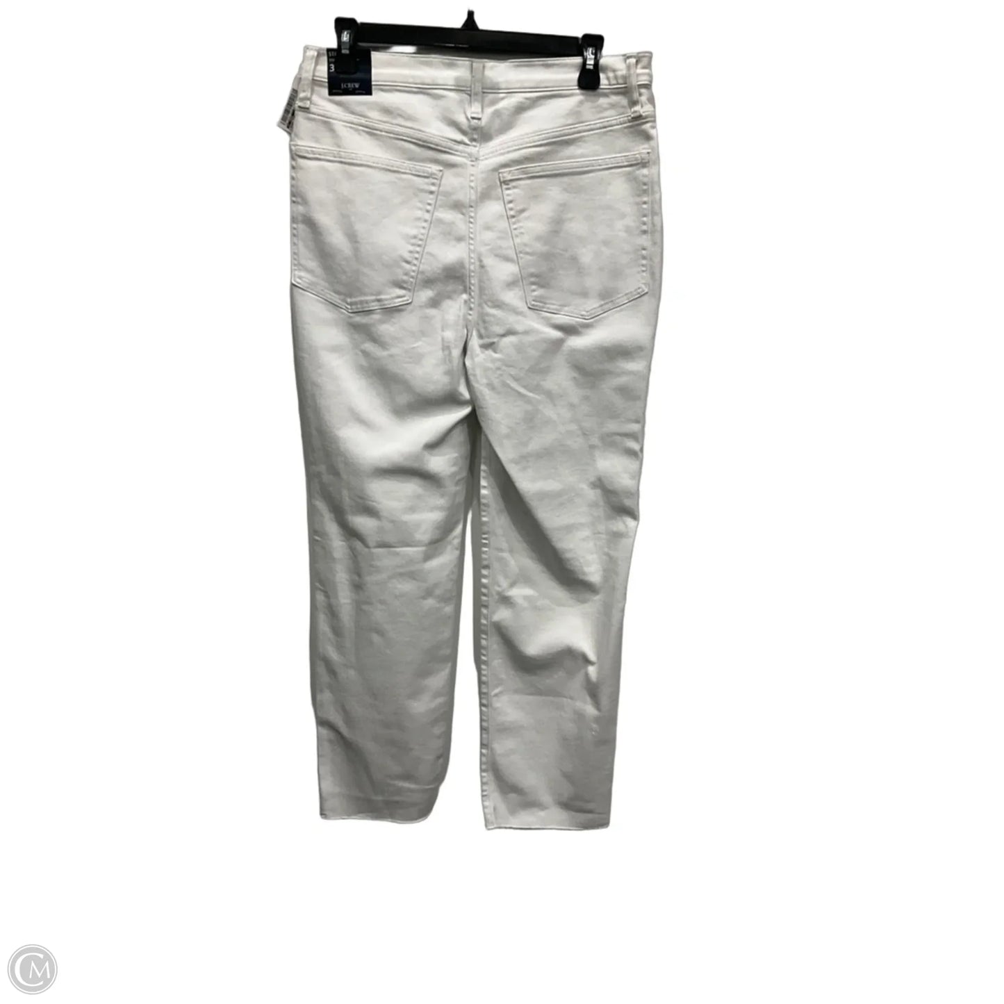 Jeans Straight By J. Crew In White Denim, Size: 8