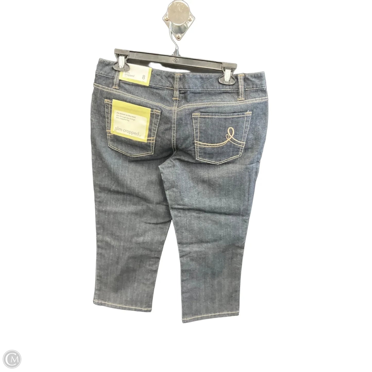 Jeans Cropped By Loft In Blue Denim, Size: 8