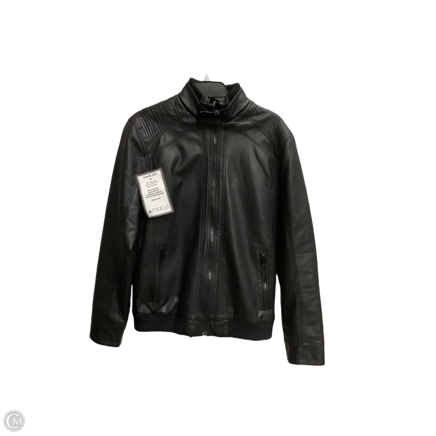 Jacket Leather By Inc In Black, Size: S