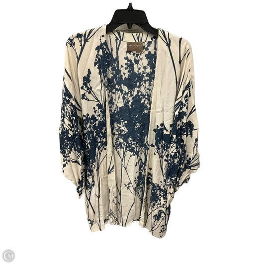 Kimono By Clothes Mentor In Blue & Cream, Size: Osfm