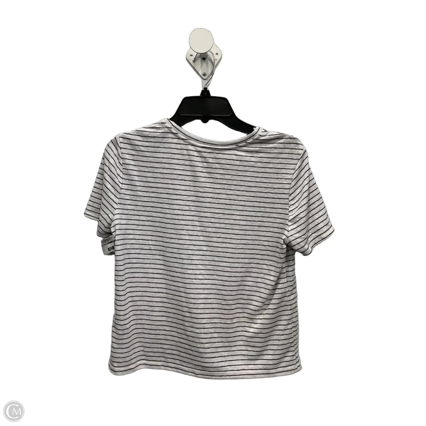 Top Short Sleeve By Banana Republic In Black & White, Size: S