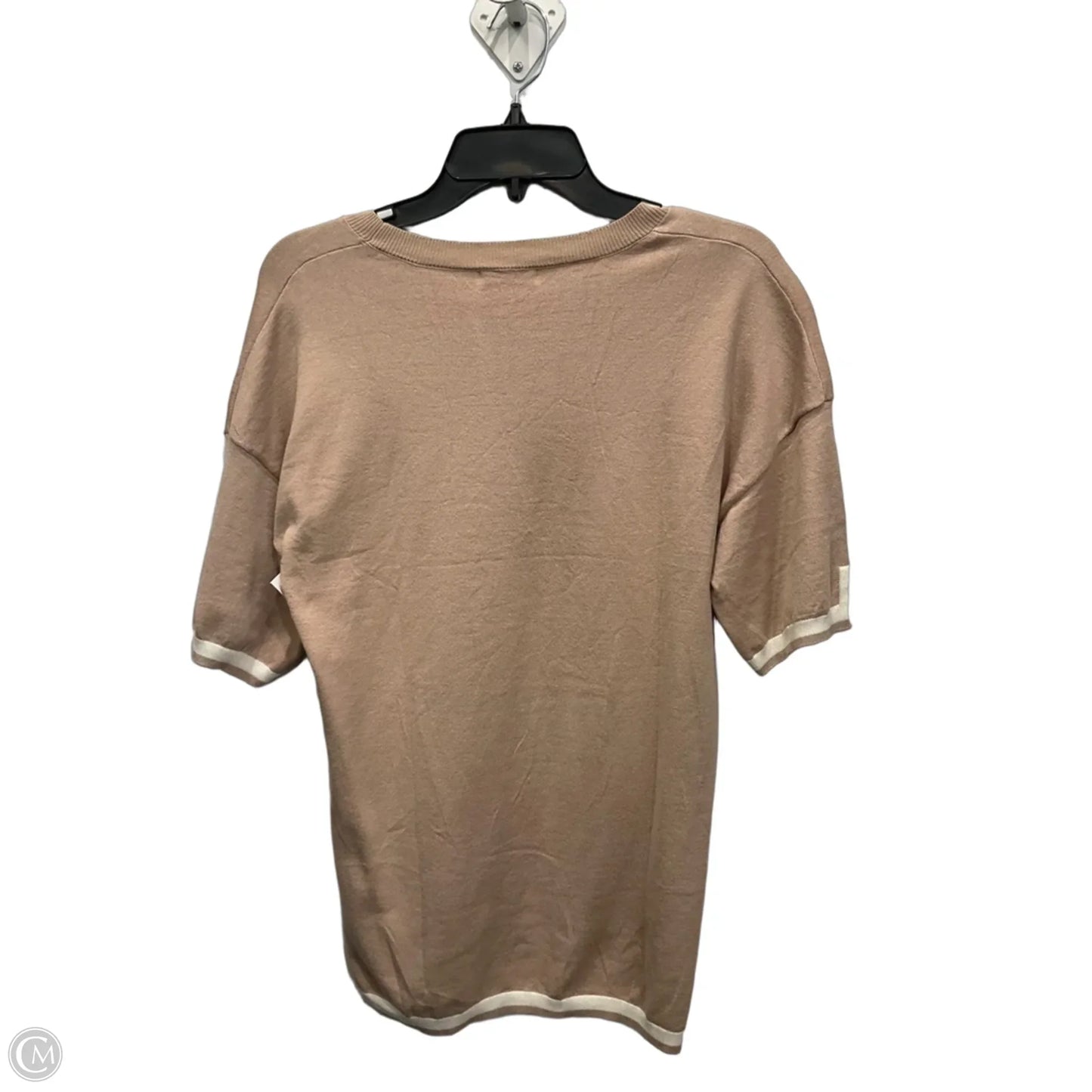 Top Short Sleeve By Zeagoo In Brown, Size: S