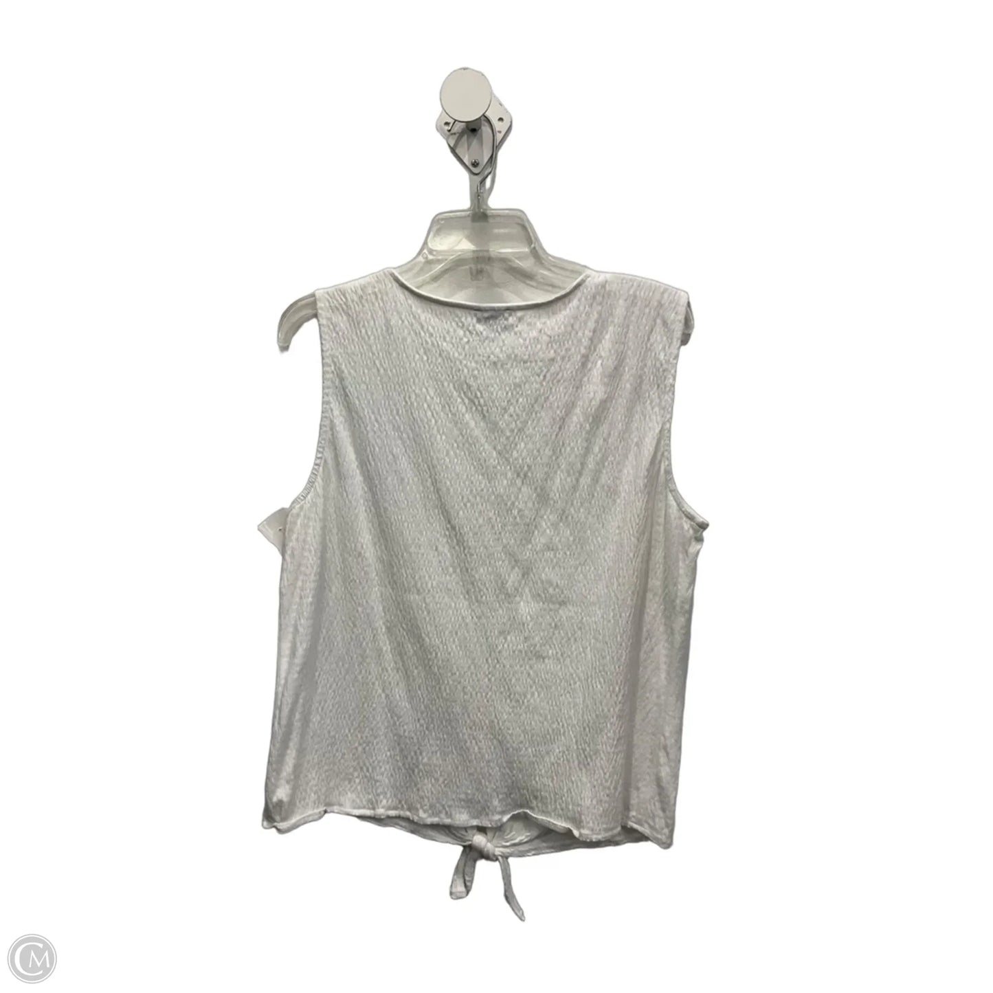 Top Sleeveless By Talbots In White, Size: M