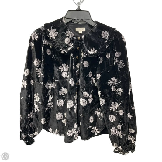 Blouse Long Sleeve By Pilcro In Black, Size: S
