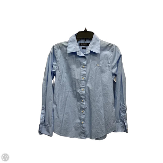 Blouse Long Sleeve By Ralph Lauren In Blue, Size: S