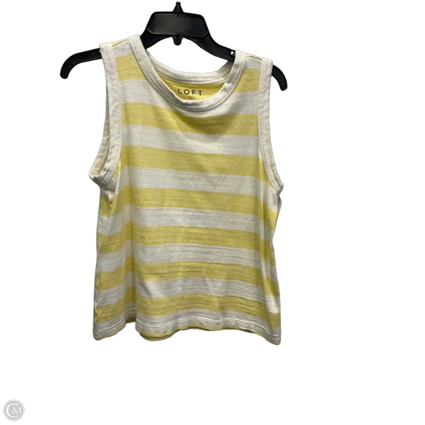 Top Sleeveless By Loft In Striped Pattern, Size: M