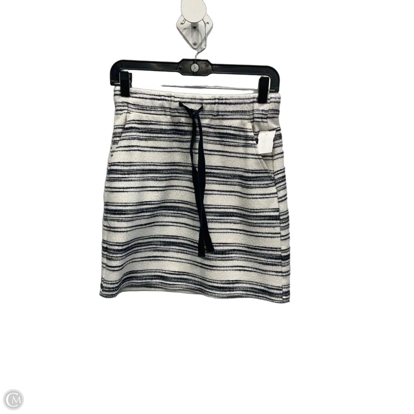 Skirt Midi By Loft In Striped Pattern, Size: Xs