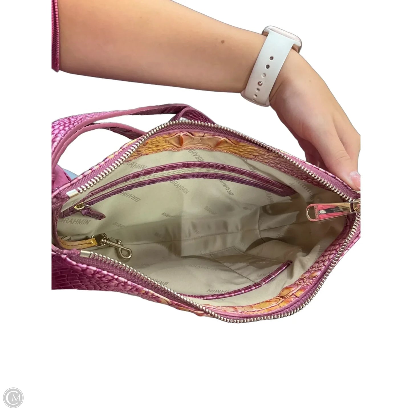 Handbag Designer By Brahmin, Size: Medium