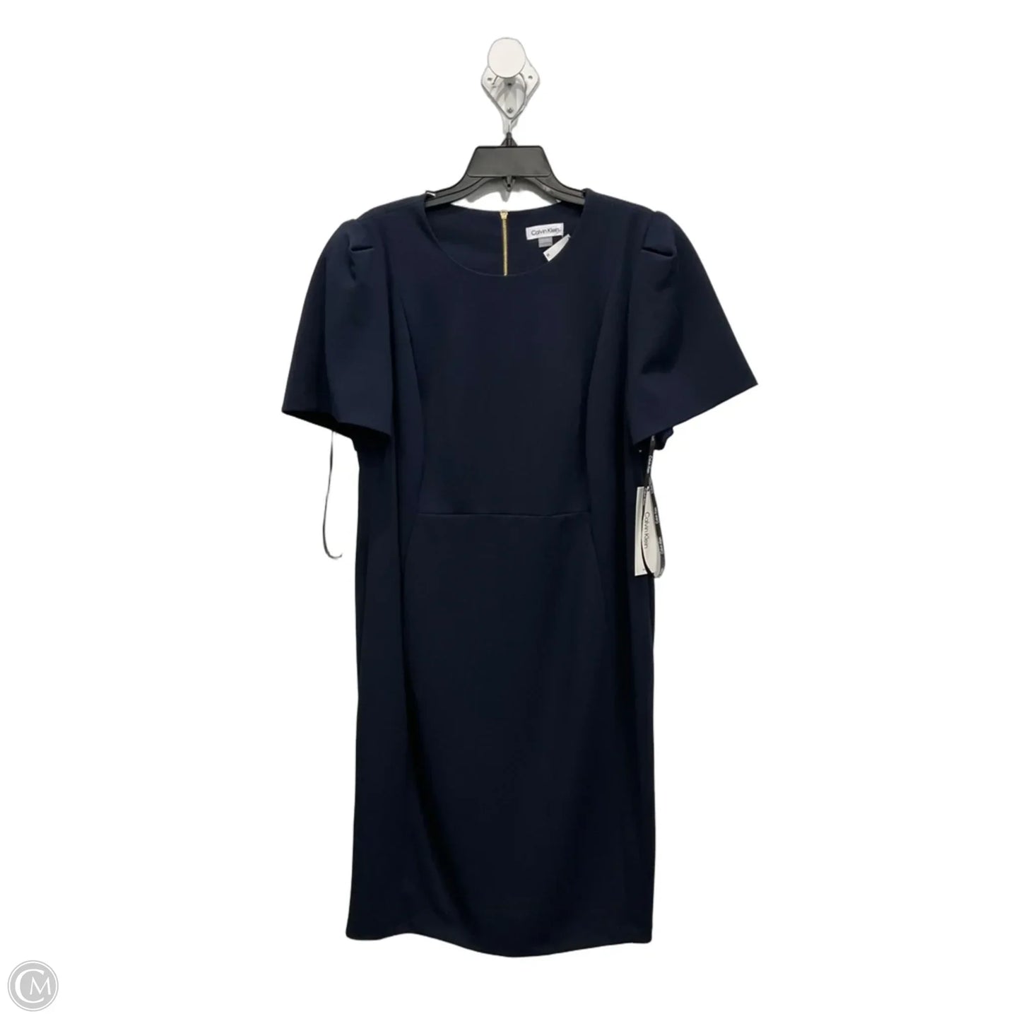Dress Casual Midi By Calvin Klein In Navy, Size: Xxl