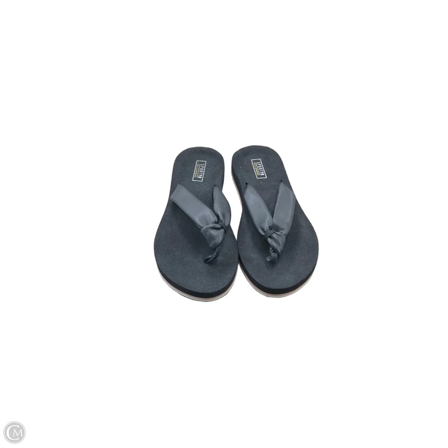 Sandals Flip Flops By Clothes Mentor In Black, Size: 7.5