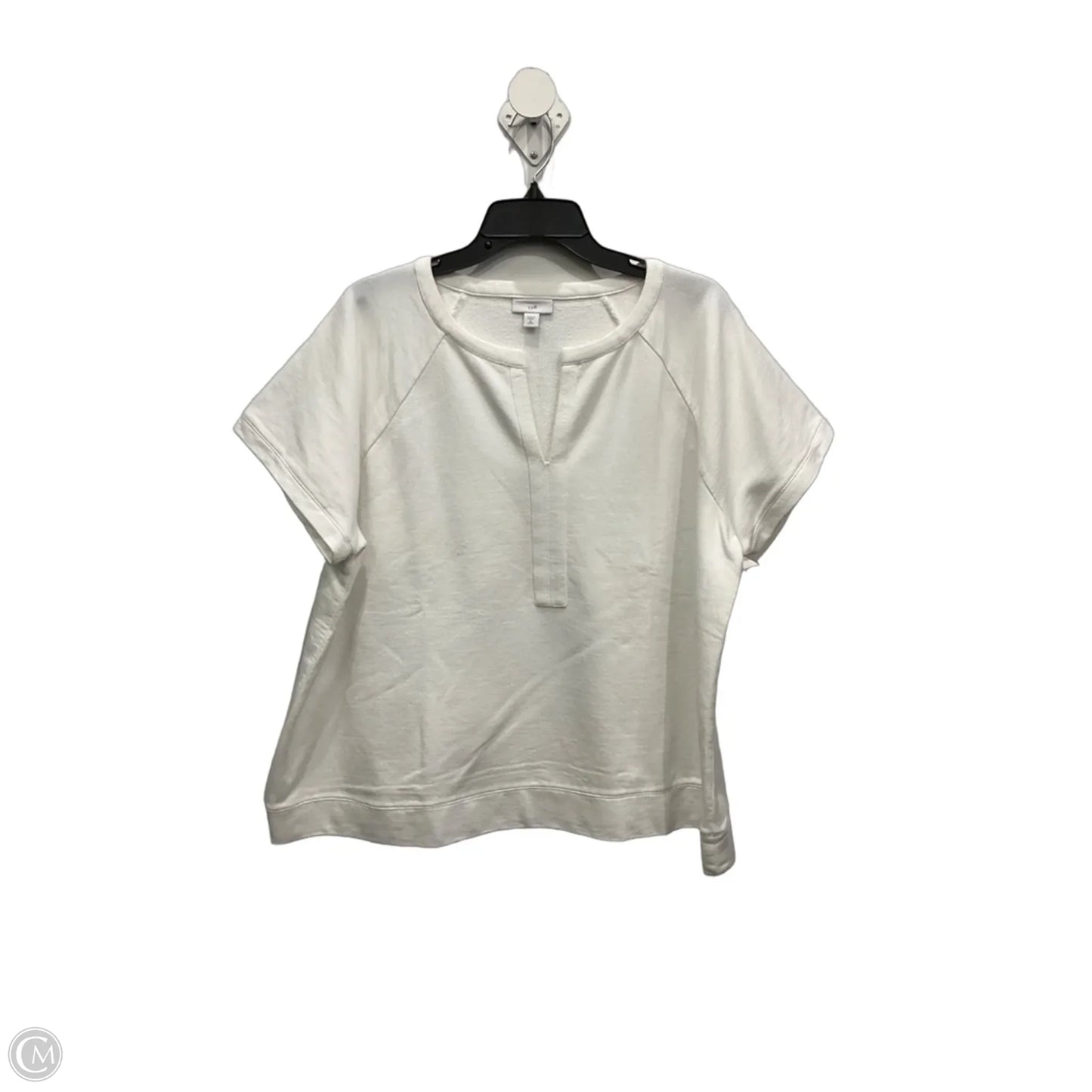 Top Short Sleeve Basic By J. Jill In White, Size: Xl