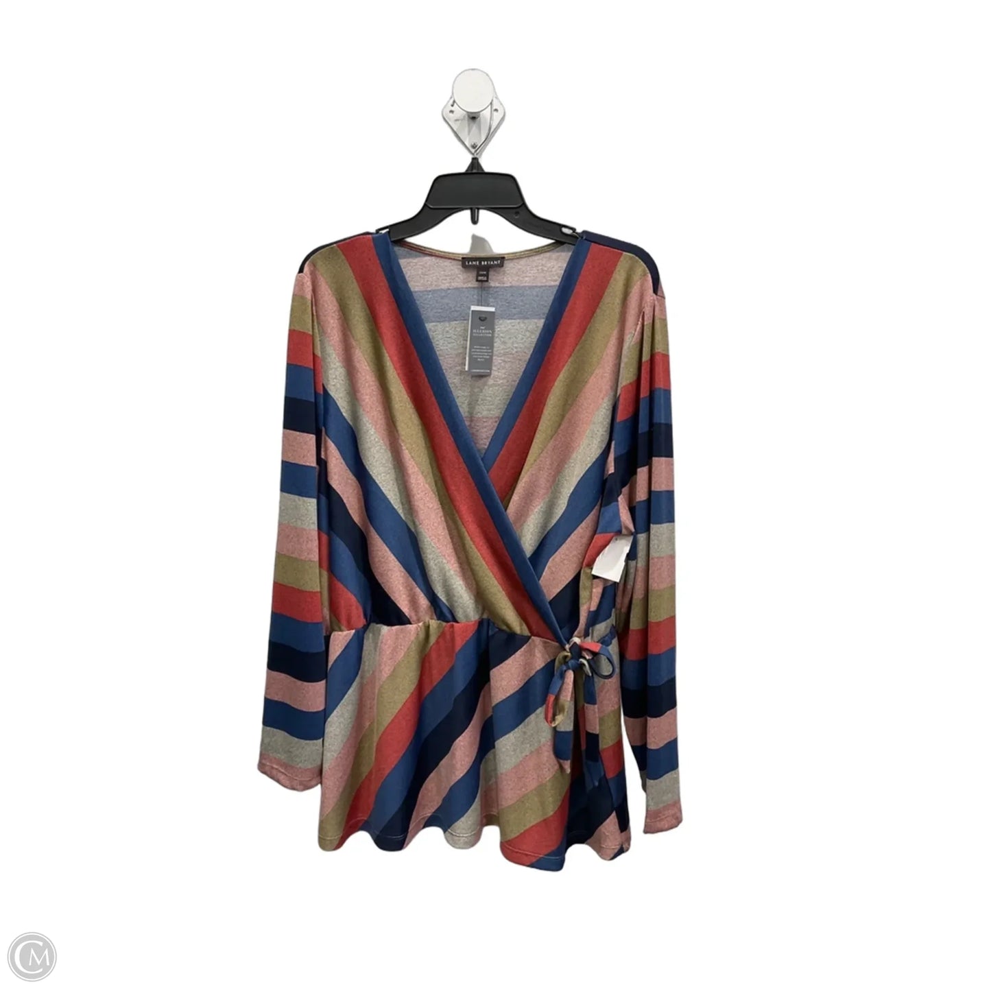 Top Long Sleeve By Lane Bryant In Striped Pattern, Size: 3x