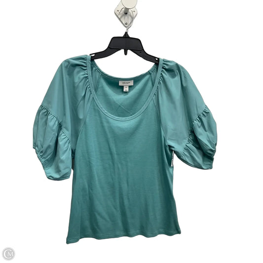 Top Short Sleeve Basic By On 34th In Teal, Size: Xl