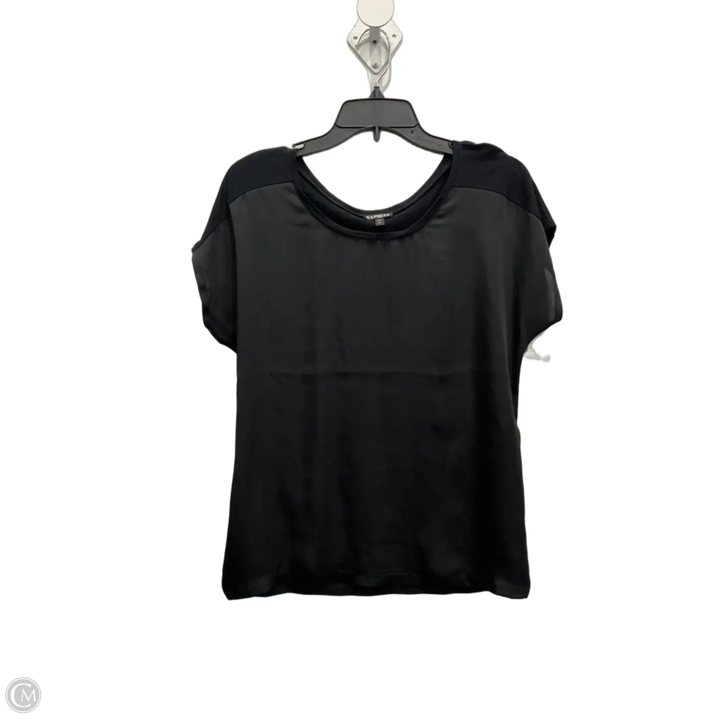 Top Short Sleeve By Express In Black, Size: S