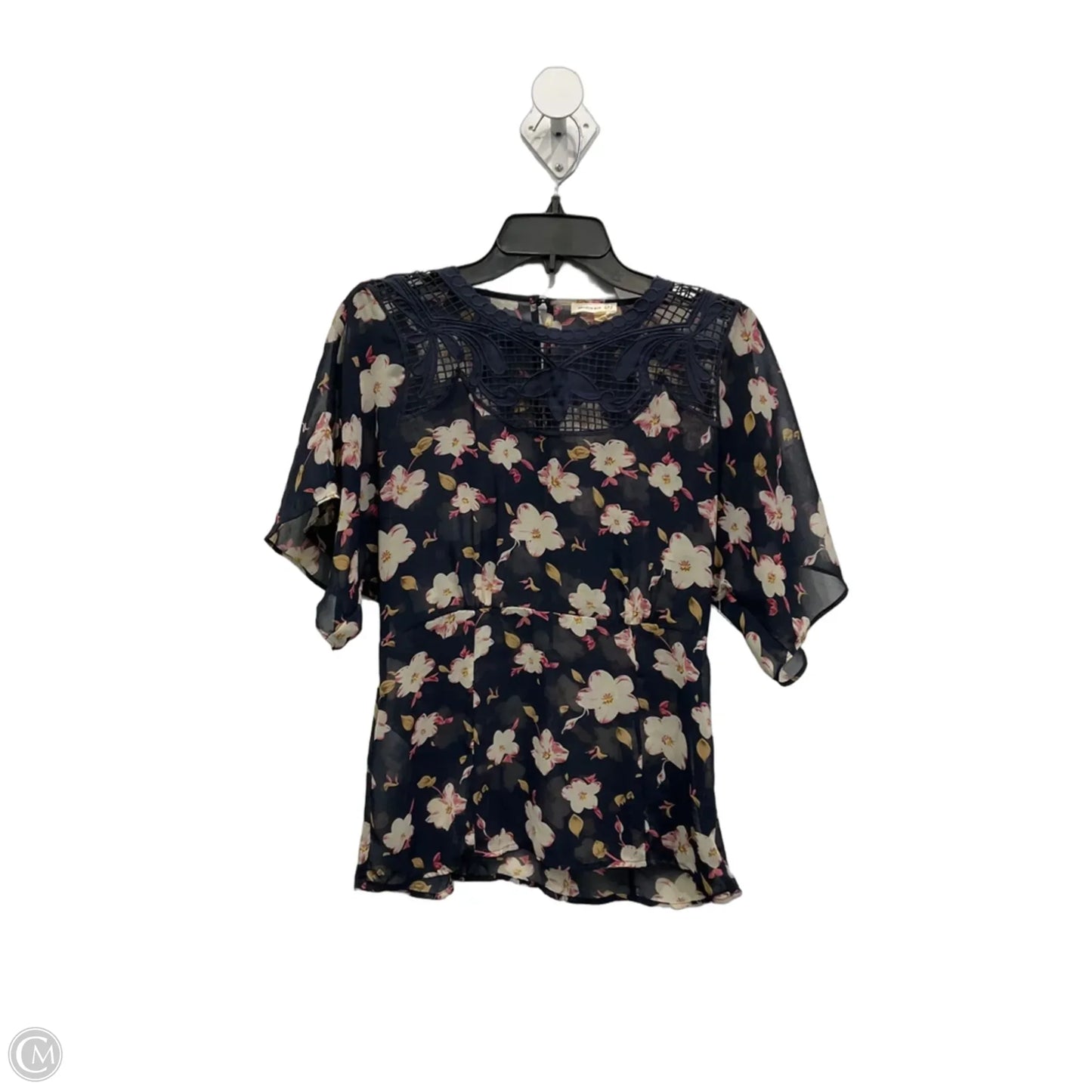 Top Short Sleeve By Meadow Rue In Floral Print, Size: Xs