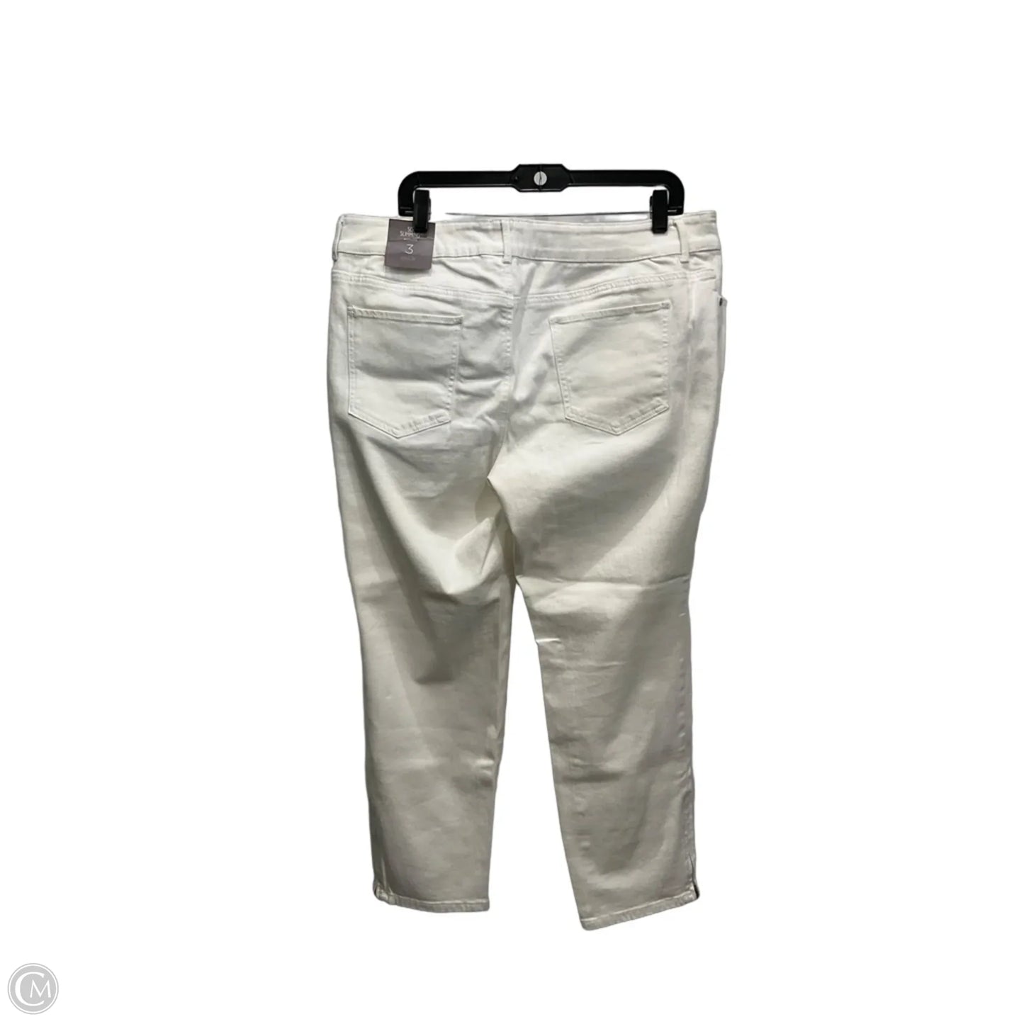 Pants Cropped By Chicos In White Denim, Size: 16