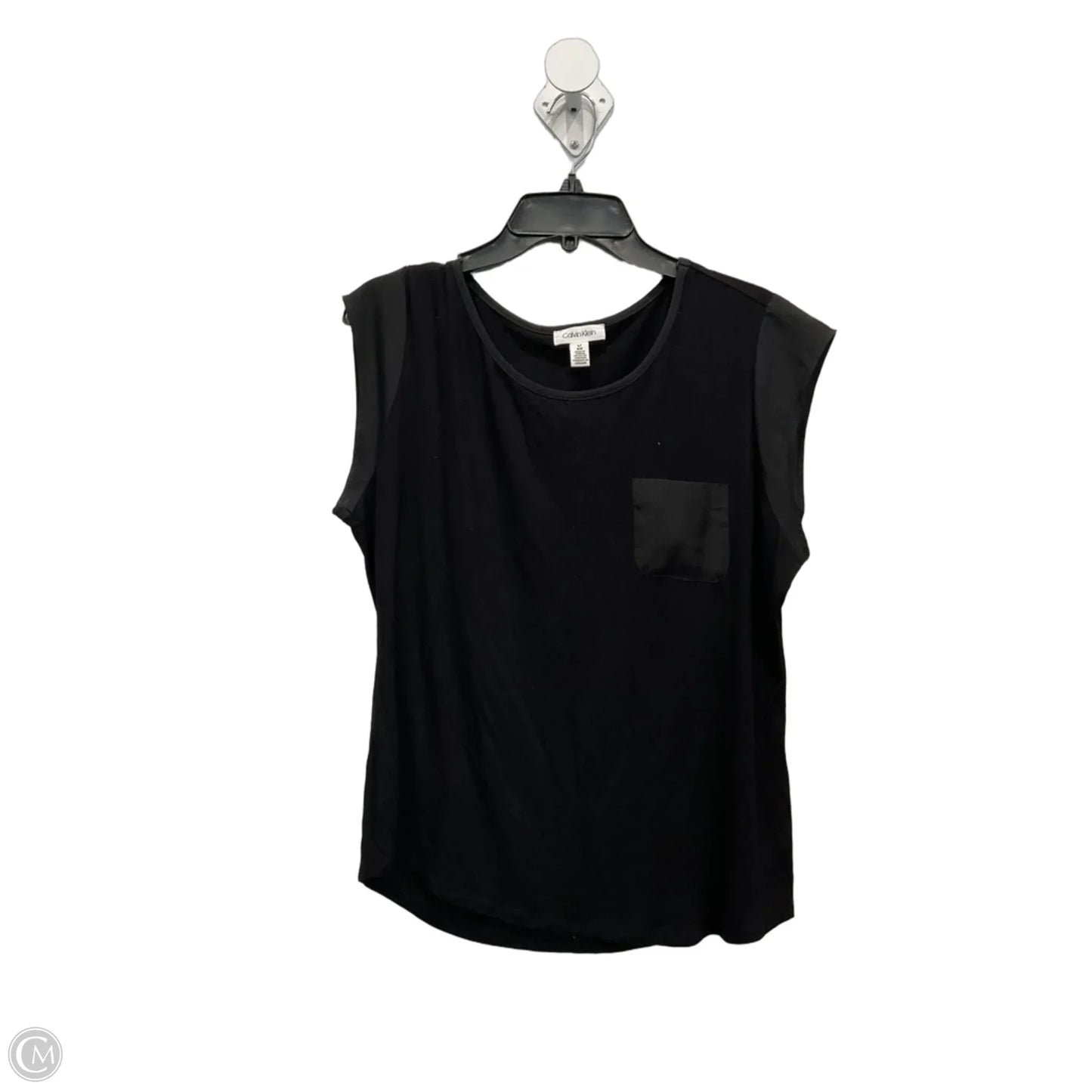 Top Sleeveless By Calvin Klein In Black, Size: L