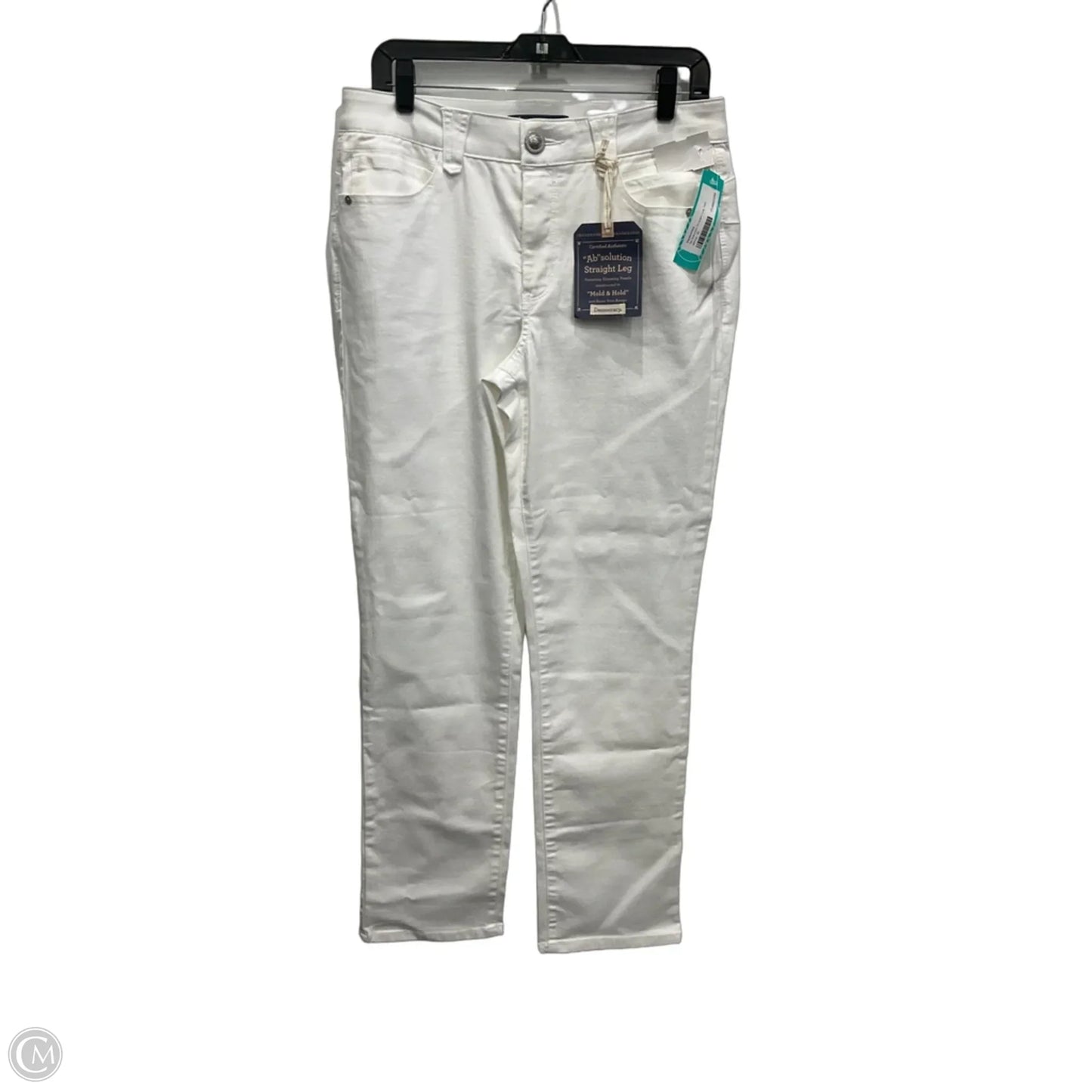 Jeans Straight By Democracy In White Denim, Size: 12