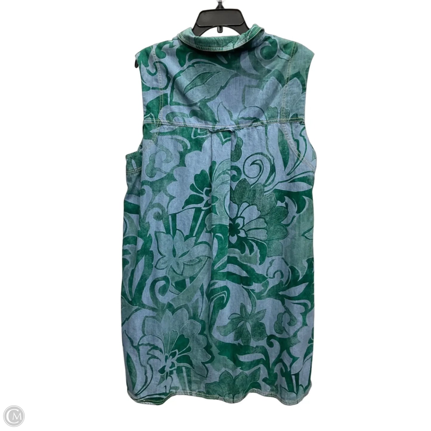 Dress Casual Short By Pilcro In Blue & Green, Size: 1x