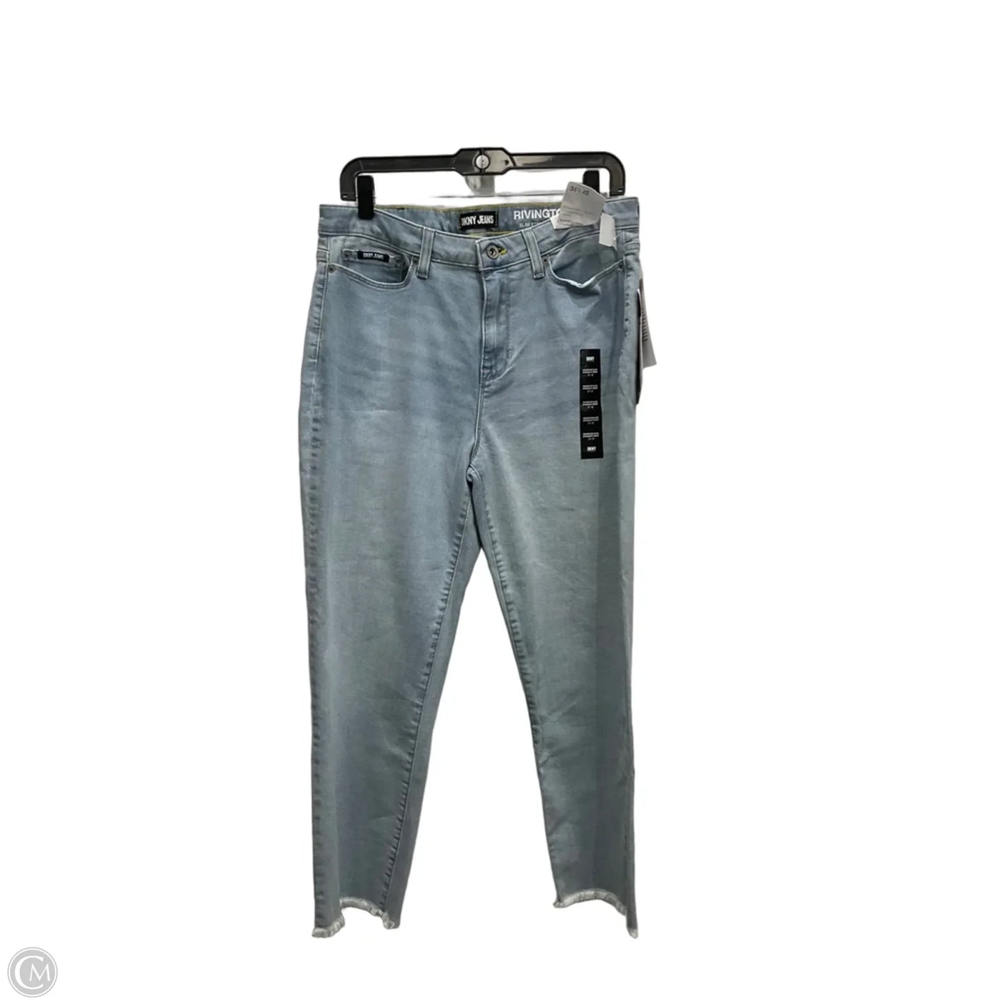 Jeans Straight By Dkny In Blue Denim, Size: 12