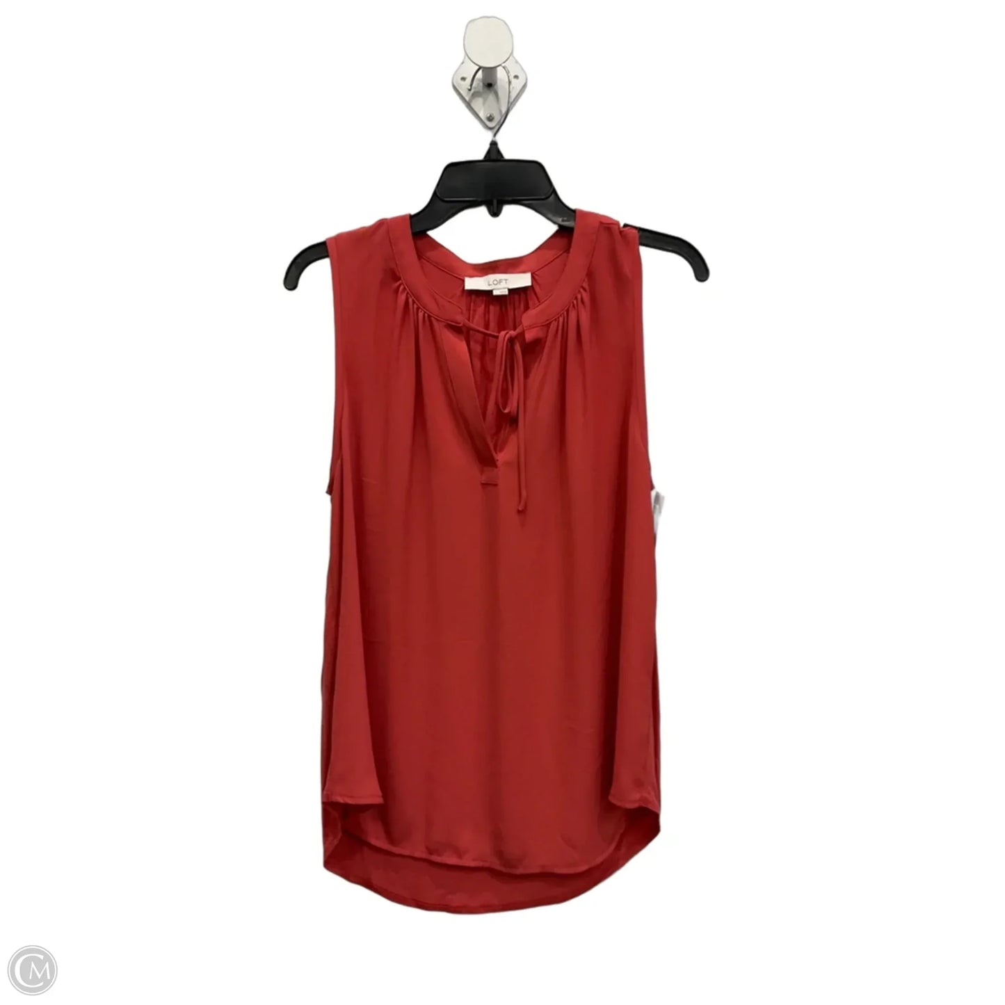 Top Sleeveless By Loft In Orange, Size: L