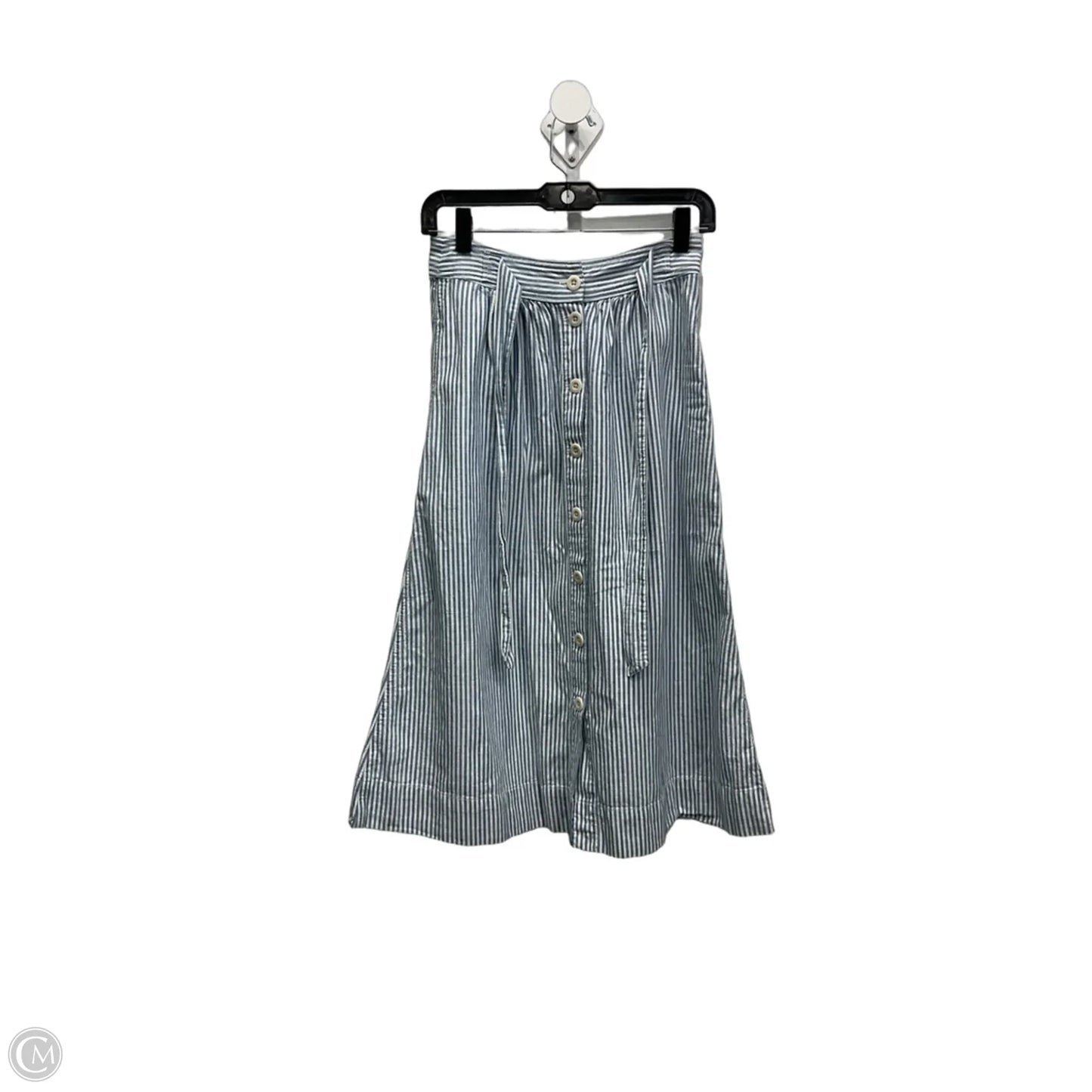 Skirt Midi By Madewell In Striped Pattern, Size: 0