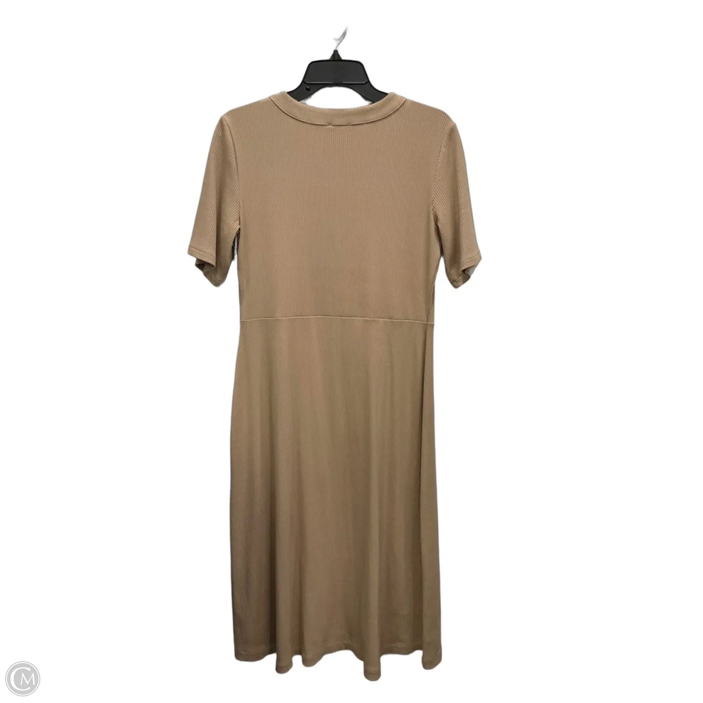 Dress Casual Midi By Ann Taylor In Tan, Size: M