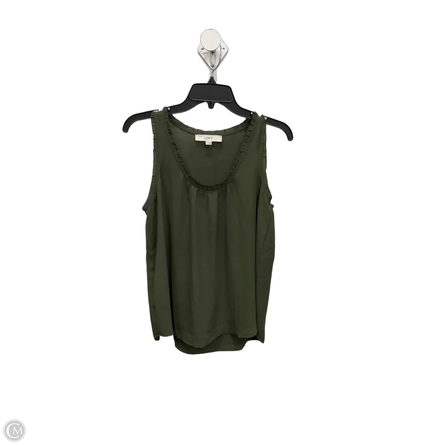 Top Sleeveless By Loft In Green, Size: S