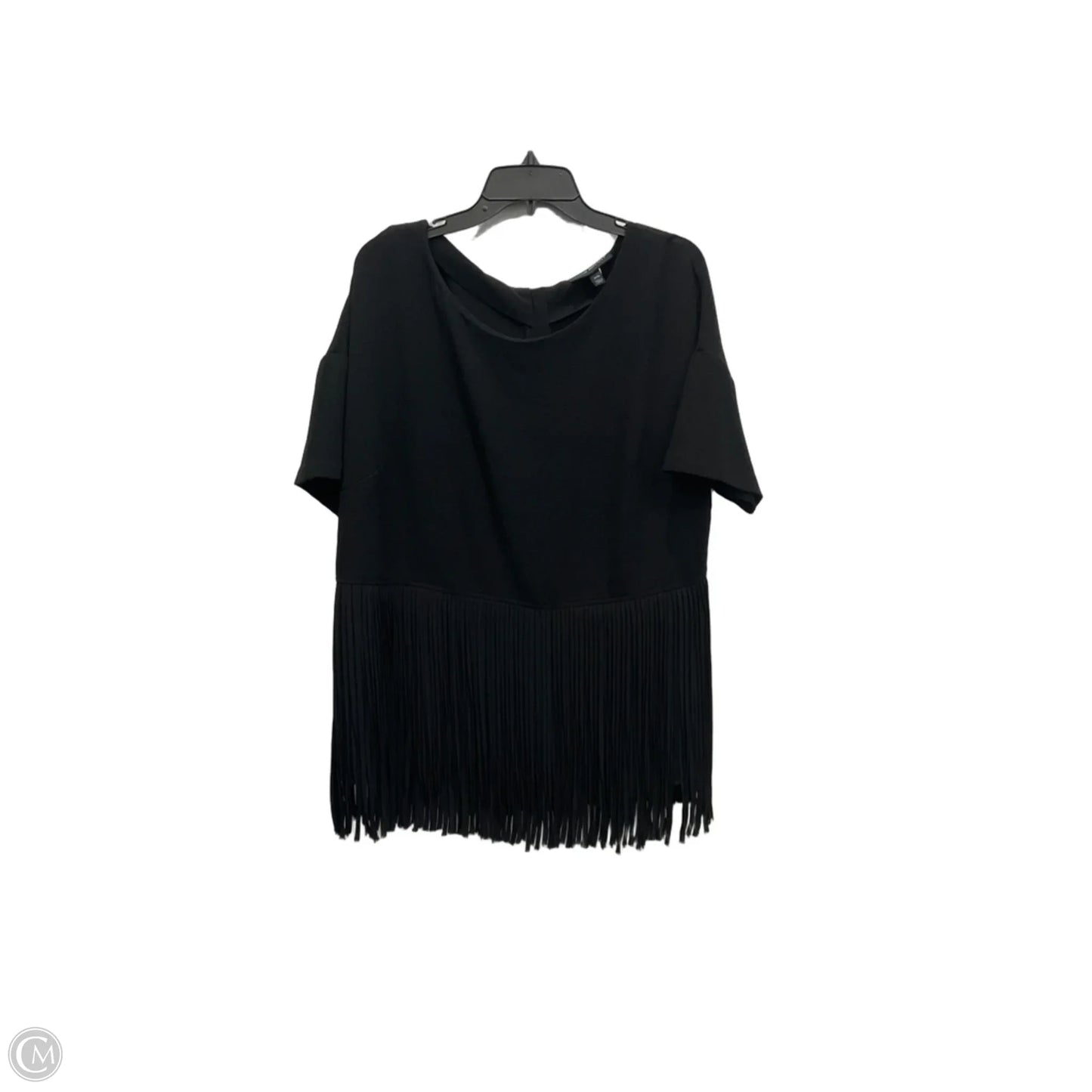 Top Short Sleeve By Lane Bryant In Black, Size: 1x