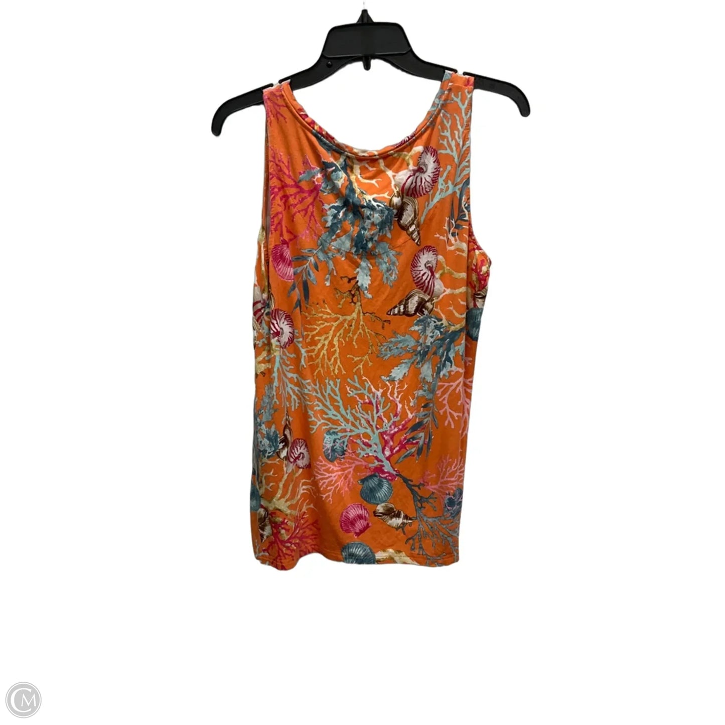 Top Sleeveless By Chicos In Orange, Size: L