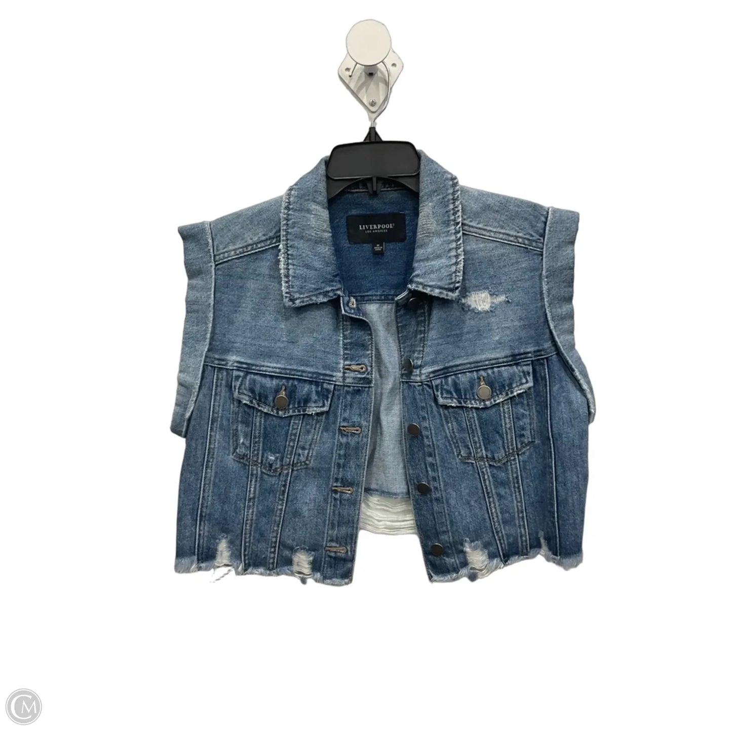 Jacket Other By Liverpool In Blue Denim, Size: M