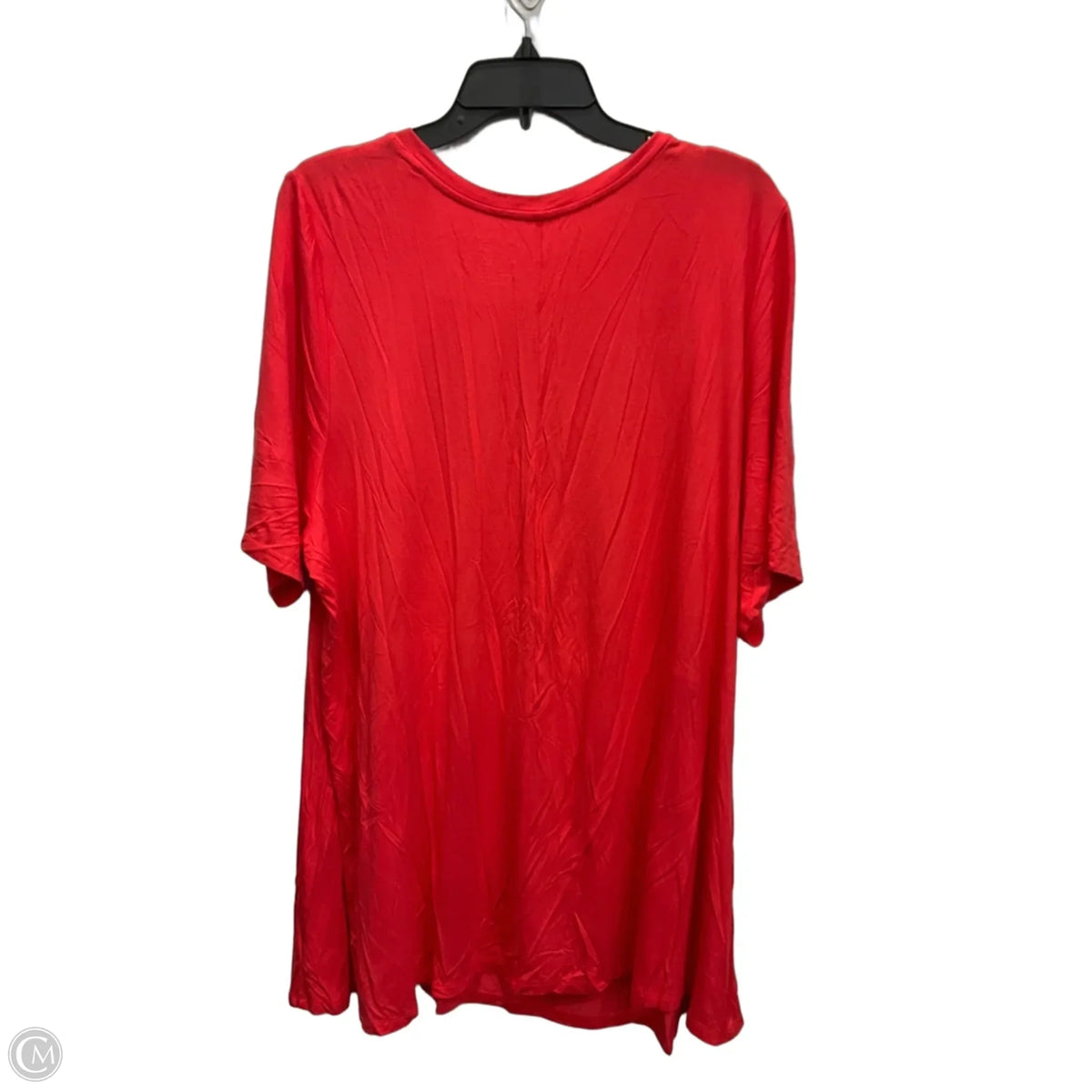 Top Short Sleeve Basic By Lane Bryant In Coral, Size: 3x