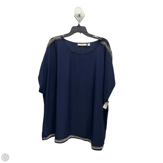 Top Sleeveless By Sejour In Blue, Size: 3x