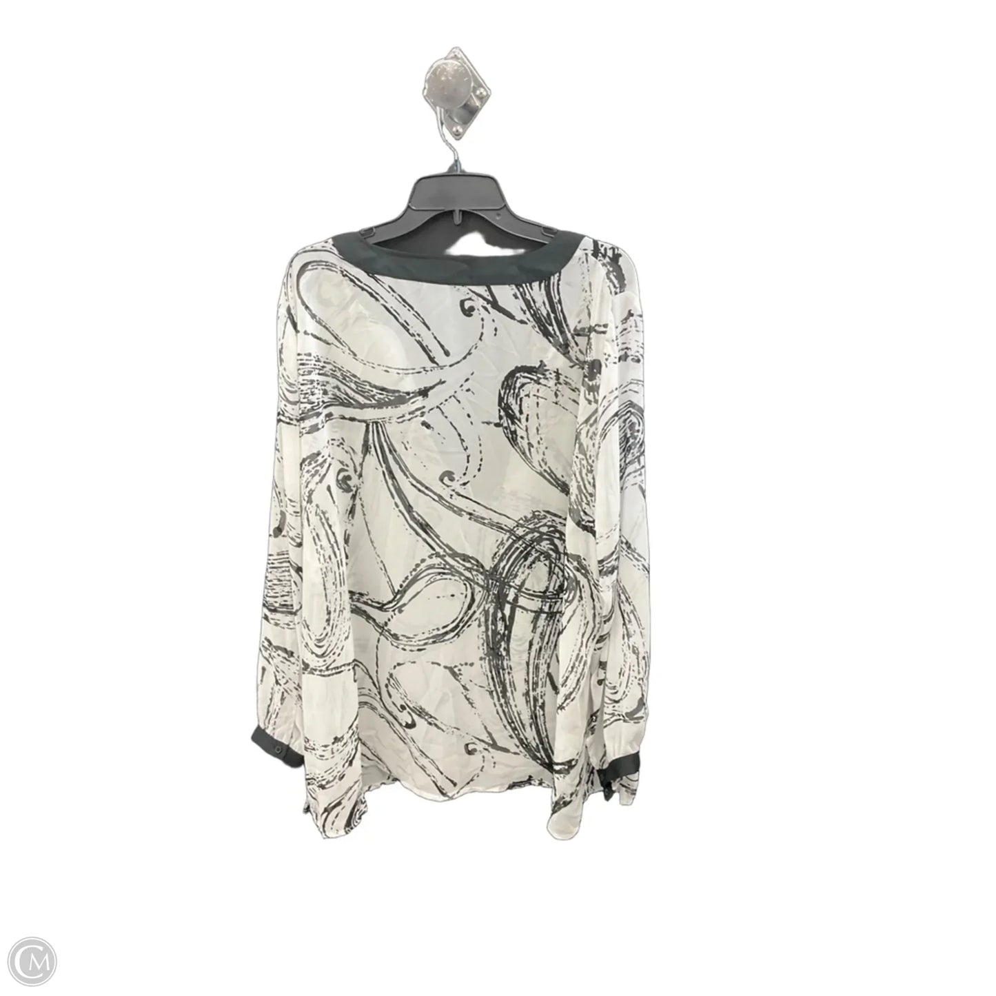 Top Long Sleeve By Lane Bryant In Black & White, Size: 4x